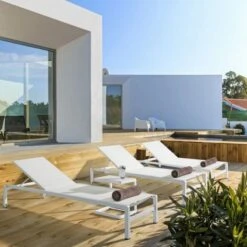 Bain De Soleil à Roulettes KONNOR Blanc 9 Bain De Soleil à Roulettes KONNOR Blanc -Fila || EDMA Soldes Boutique bain de soleil a roulettes konnor blanc 3