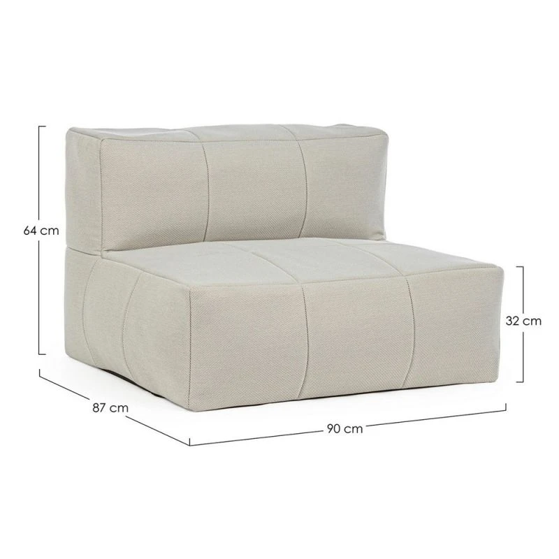 Fauteuil Pouf D’extérieur SPARROW Taupe 2 Fauteuil Pouf D’extérieur SPARROW Taupe – Image 2