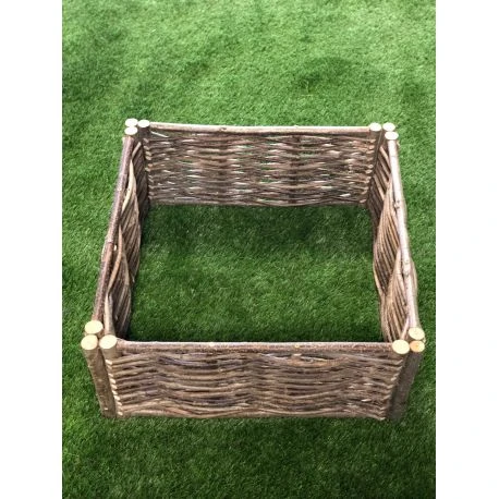 Potager Carré En Noisetier Tressage Horizontal - 4 Tailles Disponibles 2 Potager Carré En Noisetier Tressage Horizontal - 4 Tailles Disponibles – Image 2