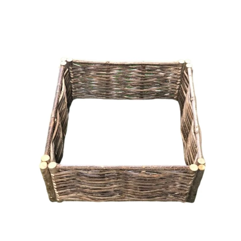 Potager Carré En Noisetier Tressage Horizontal - 4 Tailles Disponibles 1 Potager Carré En Noisetier Tressage Horizontal - 4 Tailles Disponibles